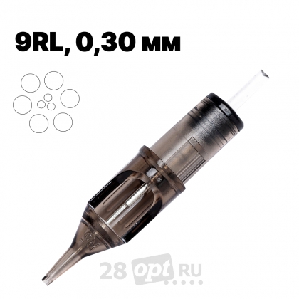 Картриджи для художественной татуировки EZ Filter FC-1009RL, Round Liner 9, 0,30 мм, коробка 10 шт.