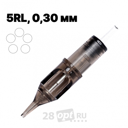 Картриджи для художественной татуировки EZ Filter FC-1005RL, Round Liner 5, 0,30 мм, коробка 10 шт.