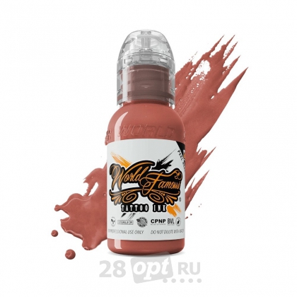 Уцененный товар Краска для художественной татуировки World Famous Tattoo Ink, Pink Ribbon Warm Peach, 30 мл