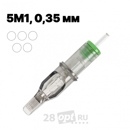 Картриджи для художественной татуировки EZ Revolution RC1205M1-1 Magnum 5, 0,35 мм, коробка 20 шт.