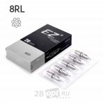 Картриджи для художественной татуировки EZ Revolution C1208RL Round Liner 8, 0,35 мм, коробка 20 шт.